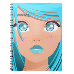 CADERNO ESPIRAL ANIME CARTOON GIRL