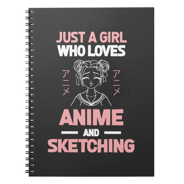 Caderno Espiral Anime Girl Cosplay Teen Manga Sketching (Frente)