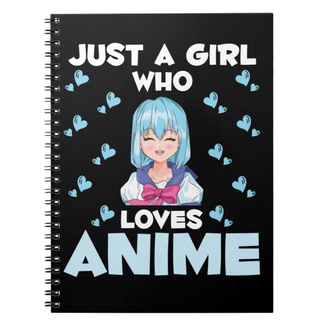 Caderno Espiral Anime Girl Japan Otaku Manga Japão (Frente)
