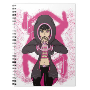 Caderno Espiral Anime Manga Computer Futuristic Hacker Cyberpunk