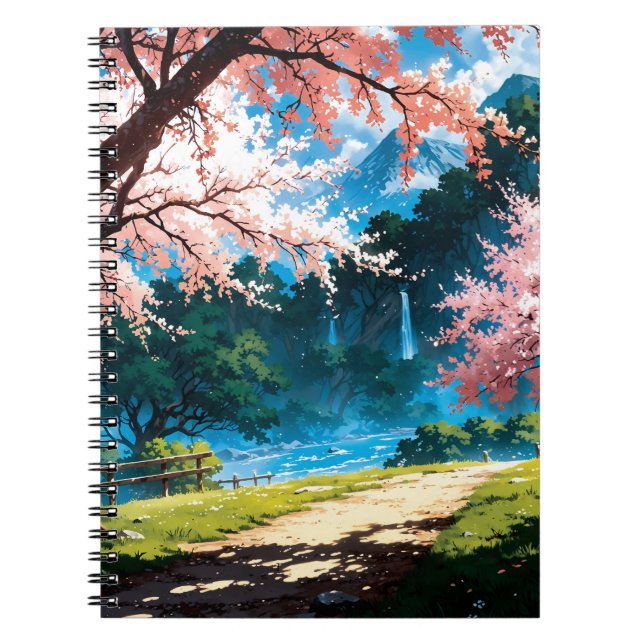 Caderno Espiral Anime natural landscape (Frente)