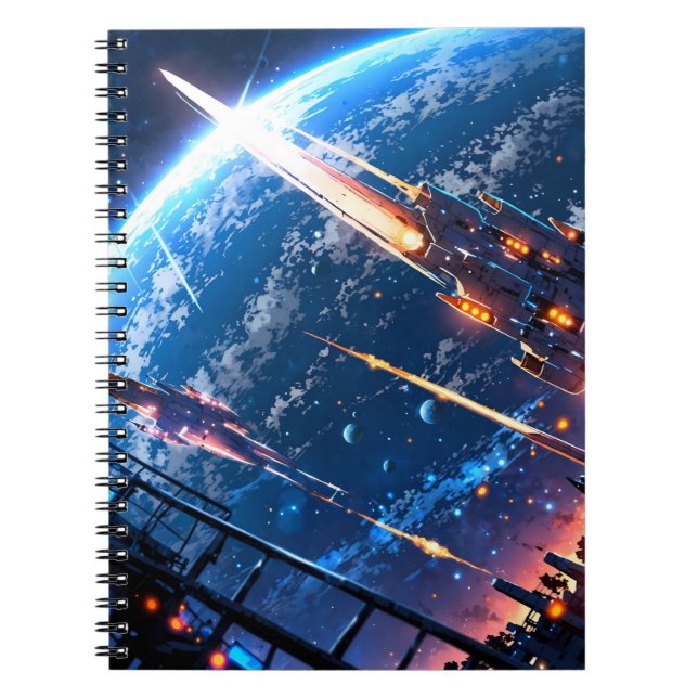 Caderno Espiral Anime space art (Frente)