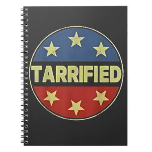 Caderno Espiral Anit Trump Patriótico Americano Tarrficado