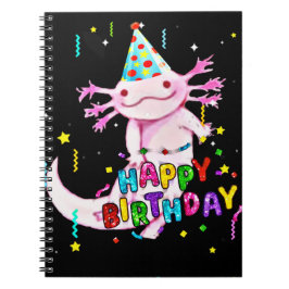 Caderno Espiral Aniversário Axolotl