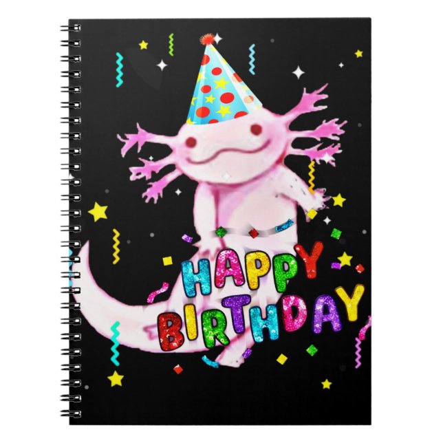 Caderno Espiral Aniversário Axolotl (Frente)