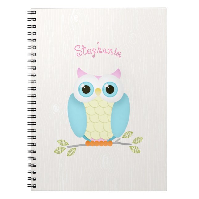 Caderno Espiral Aniversário da Coruja Doce (Frente)