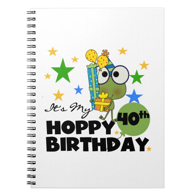 Caderno Espiral Aniversário de 40 anos Hoppy de Froggie (Frente)