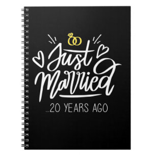 Caderno Espiral Aniversário de Casamento de 20