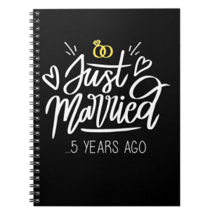 Caderno Espiral Aniversário de Casamento de 5
