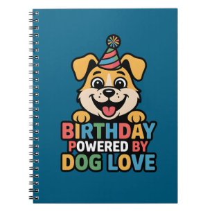 Caderno Espiral Aniversário Poderoso pelo Amor Canino Design