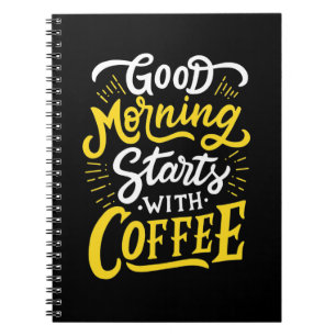 Caderno Espiral Aniversário Presente Bom Dia Comece Com Café