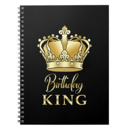 Caderno Espiral Aniversário Rei Dourado Coroa Real Rainha Luxúria