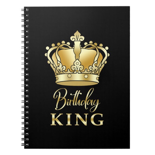 Caderno Espiral Aniversário Rei Dourado Coroa Real Rainha Luxúria (Frente)