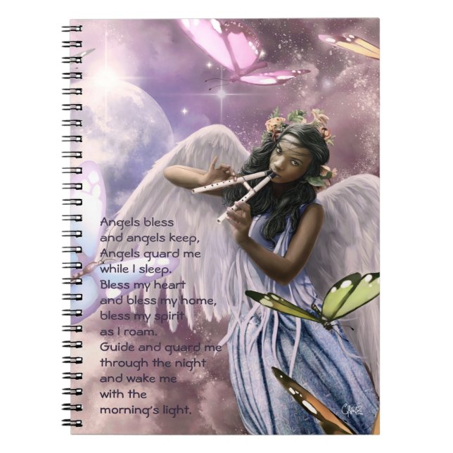 Caderno Espiral Anjo com o notebook personalizado de presentes de  (Frente)