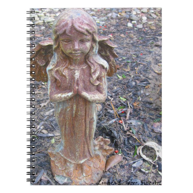 Caderno Espiral Anjo da costa do jérsei do Diário da esperança (Frente)