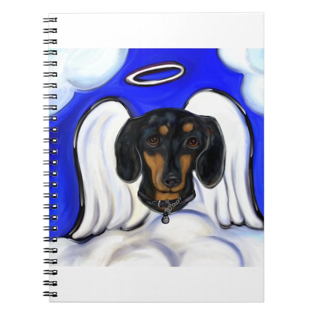 Caderno Espiral Anjo Dachshund (Frente)