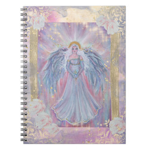 Caderno Espiral Anjo espiritual ou céu claro de Renee Lavoie
