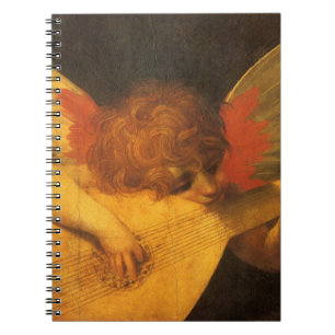 Caderno Espiral Anjo Musical Renascentista de Arte por Rosso Fiore