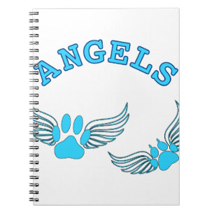 Caderno Espiral Anjo Pet Pws De Azul