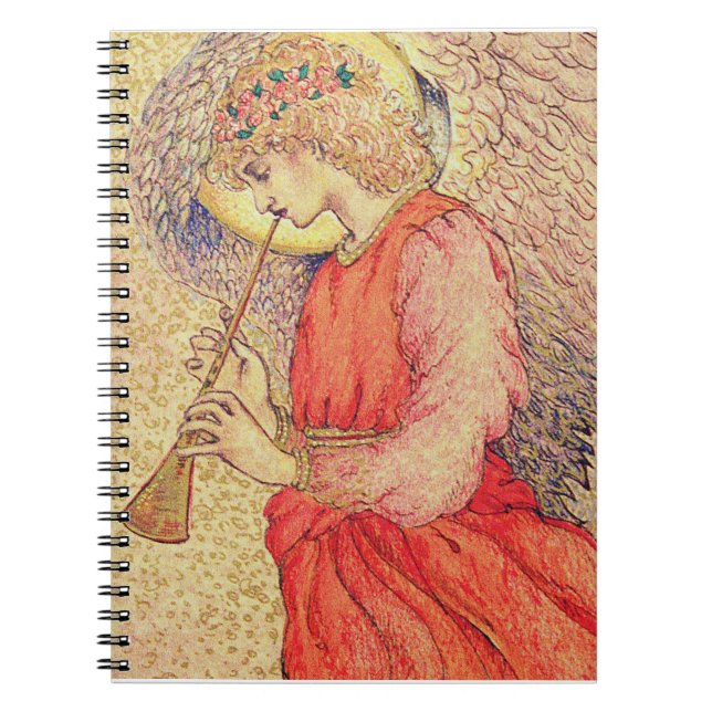 Caderno Espiral Anjo Tocando uma Flauta (Frente)
