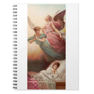 Caderno Espiral Anjos da guarda com criança