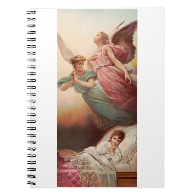 Caderno Espiral Anjos da guarda com criança (Frente)