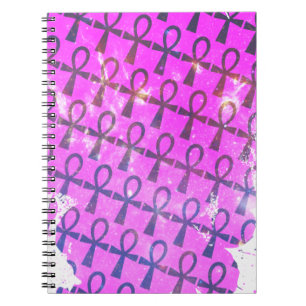 Caderno Espiral Ankh Pattern