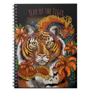 Caderno Espiral Ano Chinês do Tigre