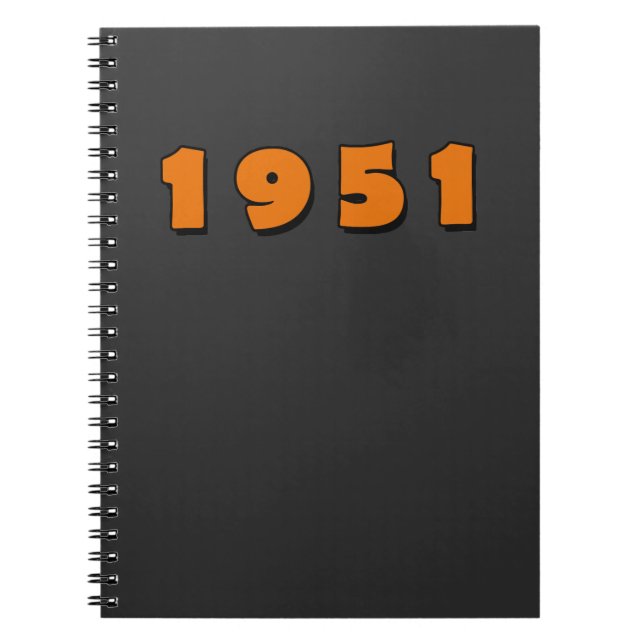 Caderno Espiral Ano de colheita de 1951 (Frente)