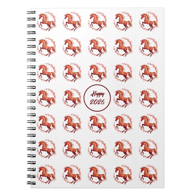 Caderno Espiral Ano do Cavalo 2026 (Frente)