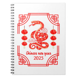 Caderno Espiral Ano Novo Chinês 2025 Os Cantos Lanterna Cobra