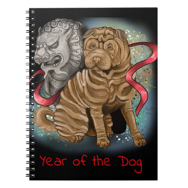 Caderno Espiral Ano Zodíaco Chinês do Cão (Frente)