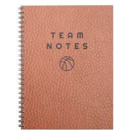 Caderno Espiral Anotações do Time de Basquete