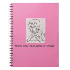 Caderno Espiral Ansiedade Estresse Mulher personalizada design ros