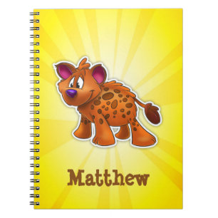 Caderno Espiral Antebook Hyena Personalizado Amarelo