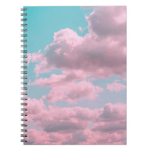 Caderno Espiral Antecedentes estéticos com belo céu turquesa
