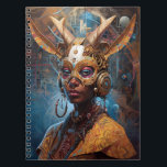 Caderno Espiral Antelope Headdress Science Fiction Cyberpunk<br><div class="desc">Produtos de arte fantasia de The Lunarium.</div>