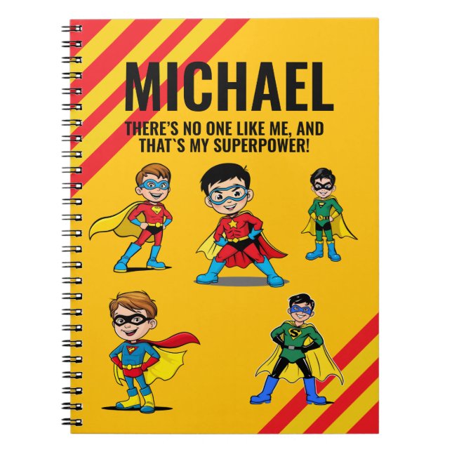 CADERNO ESPIRAL ANTI-STRESS KIDS HERO SUPERHERO POWER (Frente)