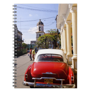 Caderno Espiral Antigo carro americano clássico em Guanabacoa uma