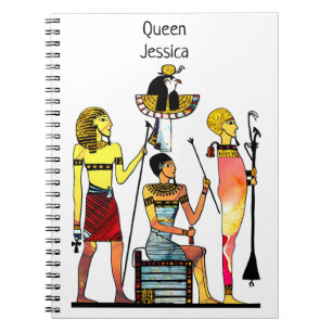 Caderno Espiral Antigo Egito Faraó Lavish Ormamentation