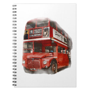 Caderno Espiral Antigo Red London Bus