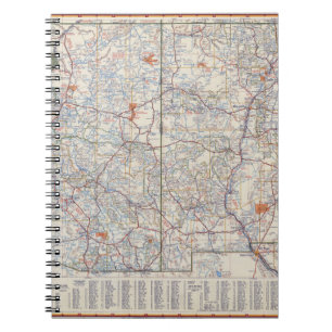 Caderno Espiral antigo roteiro da nova arizona do méxico de 1951
