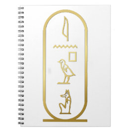 Caderno Espiral Antiguamente Egípcio Anubis Cartouche
