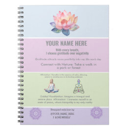Caderno Espiral antistress relax yoga calm meditation positive 