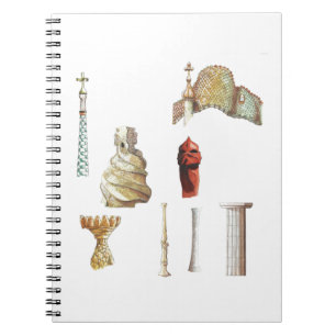 Caderno Espiral Antonio Gaudi. Barcelona. Espanha. Arquitectónico