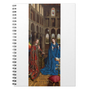 Caderno Espiral Anunciação de Van Eyck Premium Luz da Catedral