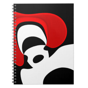 Caderno Espiral Ao Sr. Redd: Abstrato Preto, Branco e Vermelho