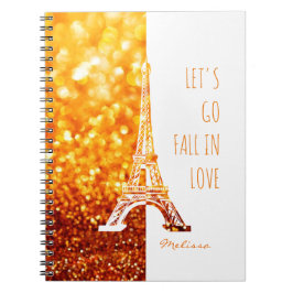 Caderno Espiral Apaixonado por Paris | Torre Eiffel Romântica