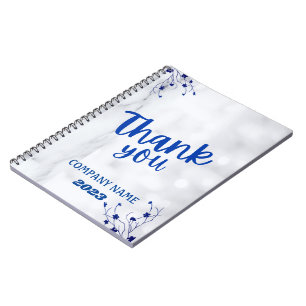 Caderno Espiral Aparência Moderna Nome Personalizar Mármore Branco