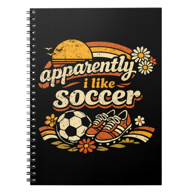 Caderno Espiral Aparentemente Eu Gosto de Futebol (Frente)